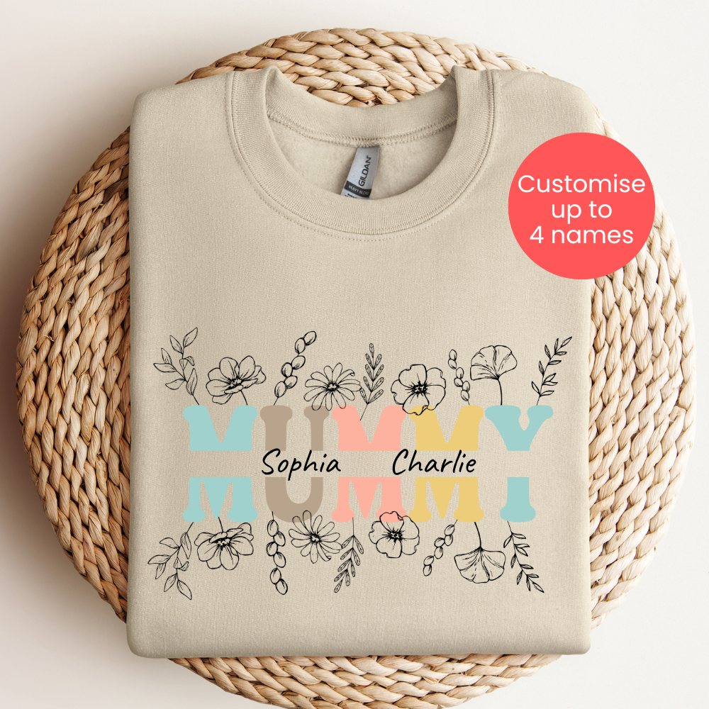 Mummy Wildflower Personalised Sweatshirt