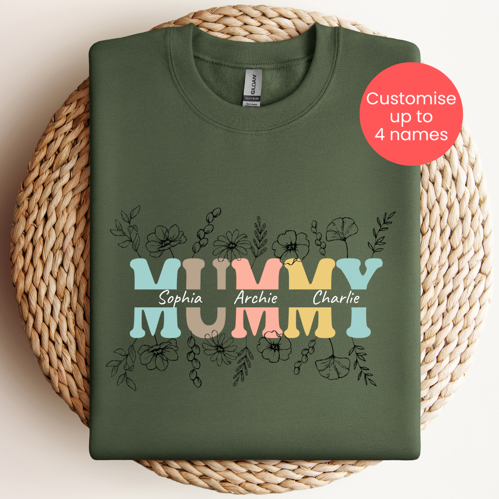 Mummy Wildflower Personalised Sweatshirt