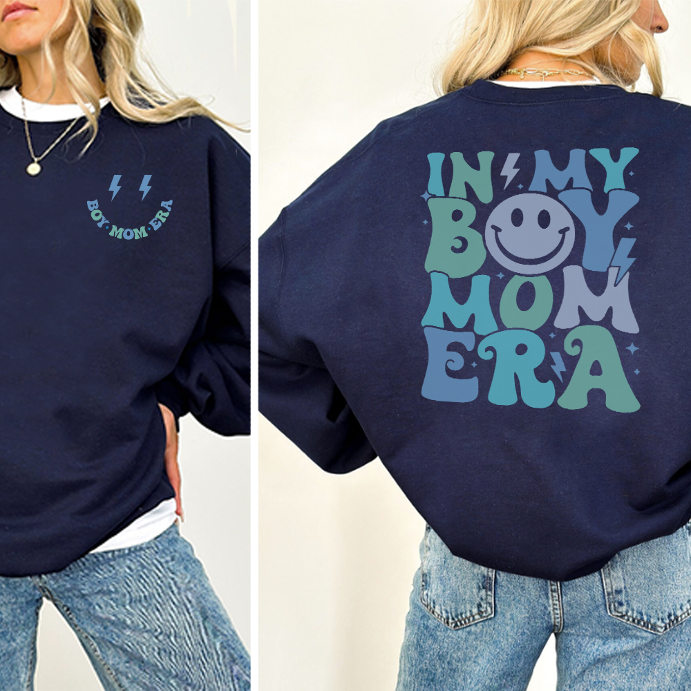 My Boy Mom Era Front & Back Logo Sweatshirt