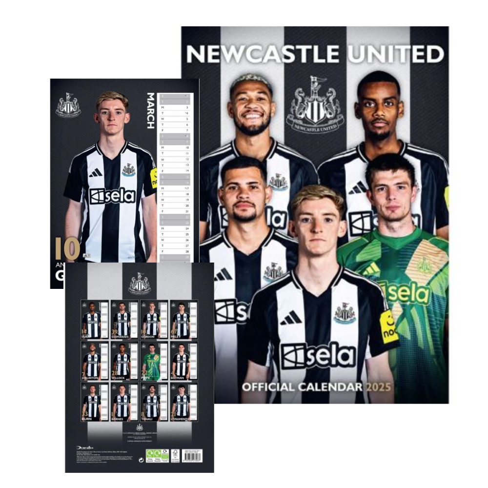 Newcastle United Official 2025 A3 Calendar