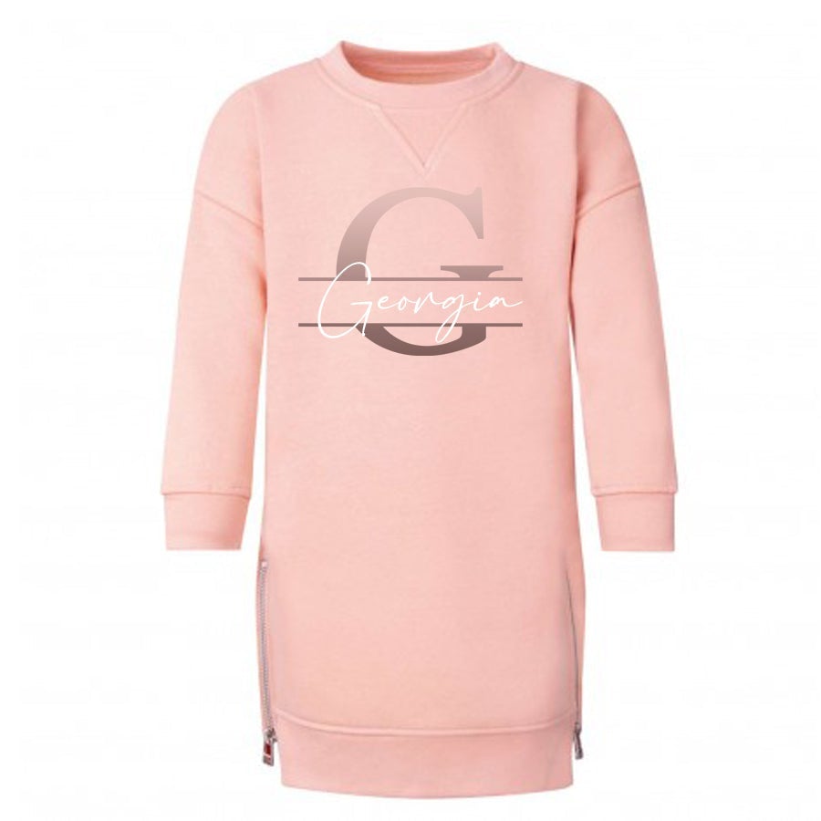 Personalised Monogram Letter Long Sweater Dress