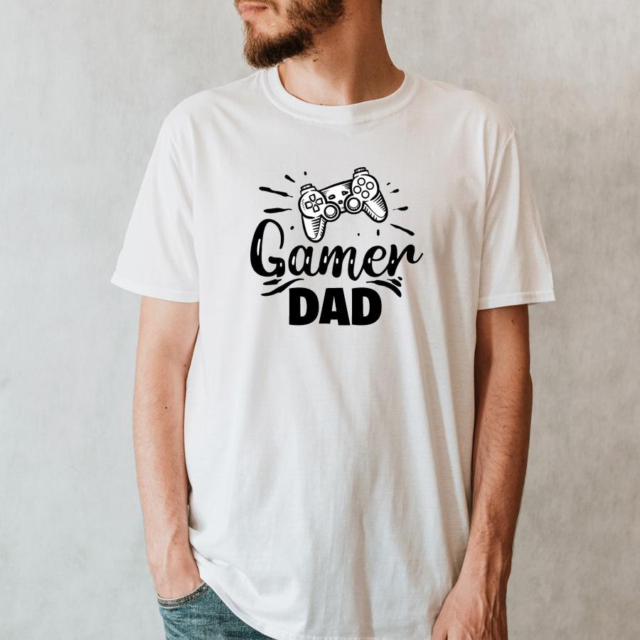 Gamer Dad White T-Shirt