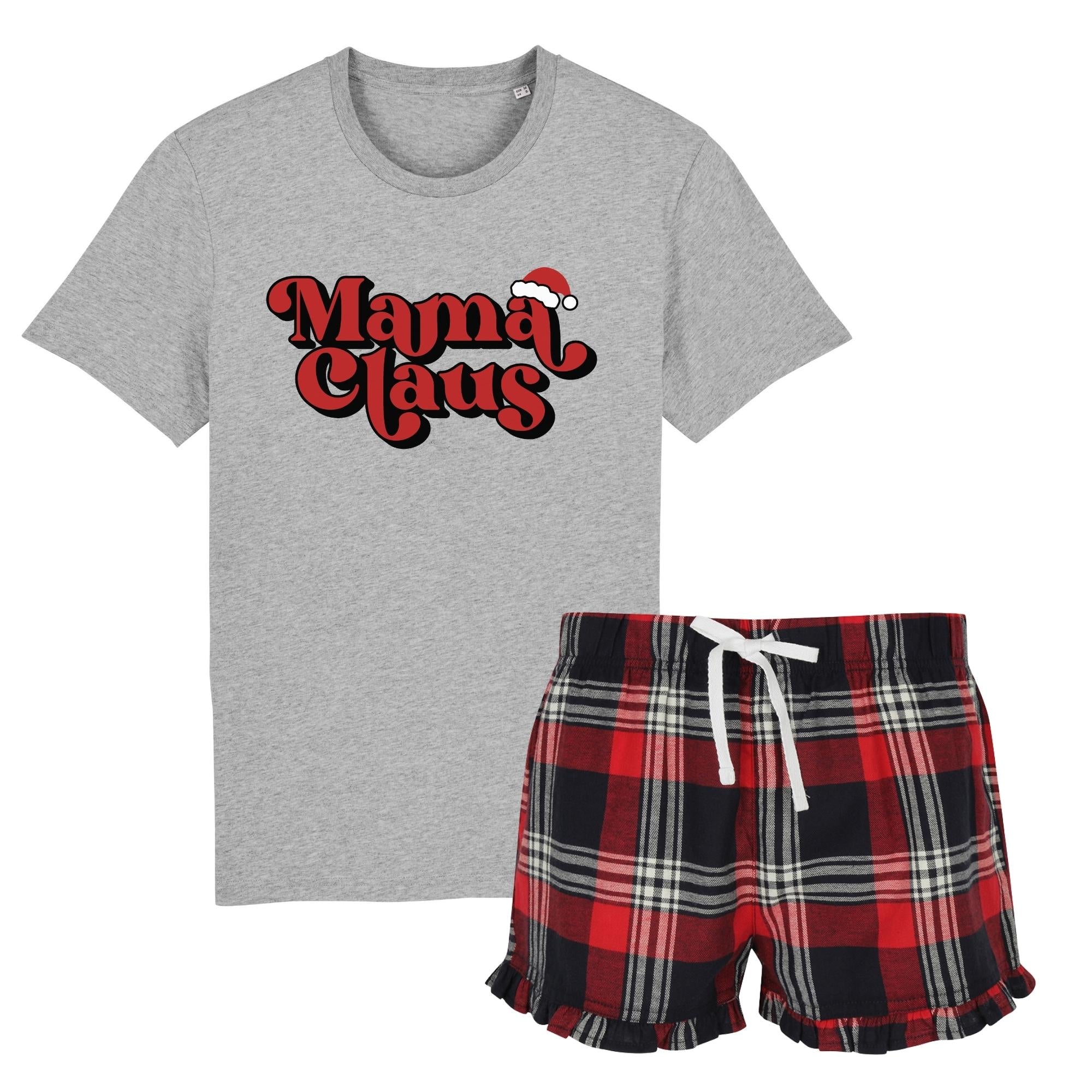 Mama Claus Yuletide Christmas Tee & Short Pyjama Set