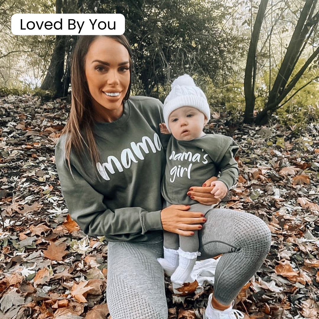 Mama & Mama's Girl Script Matching Sweatshirts