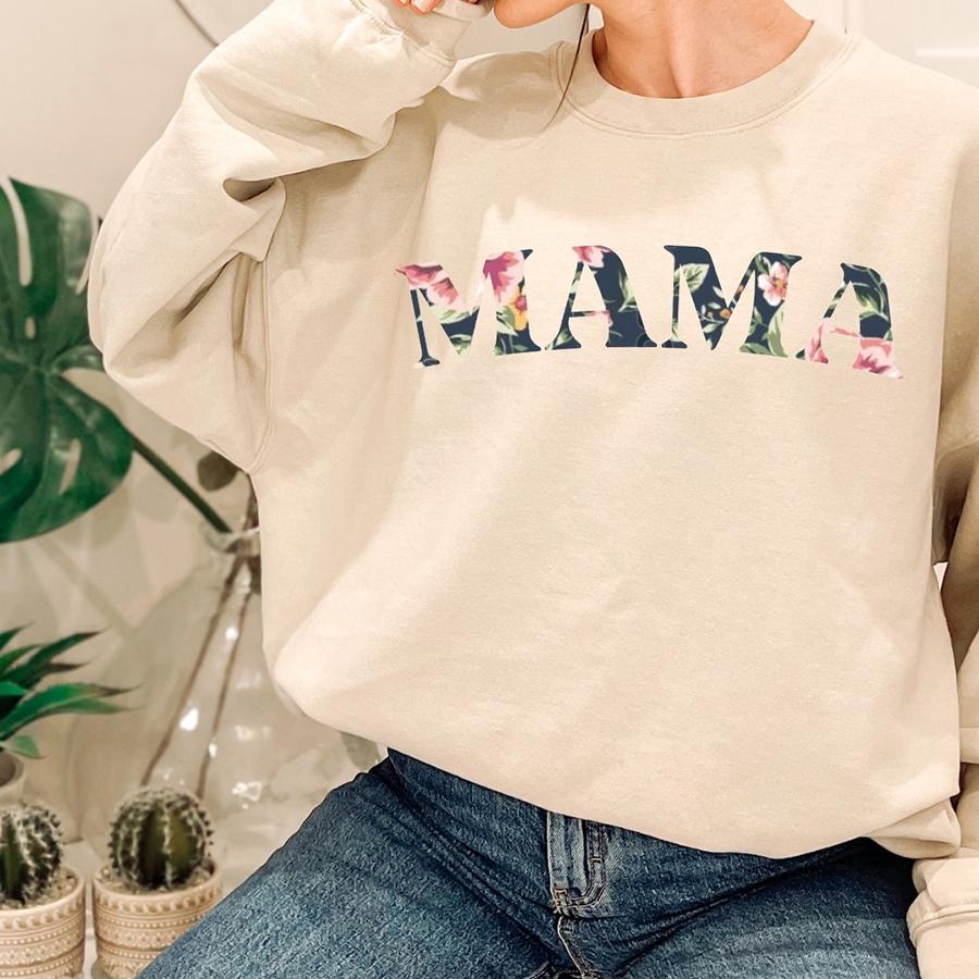 Mama Winter Floral Print Sweatshirt