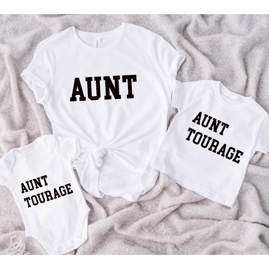 Aunt & Auntourage Matching Tee & Bodysuits