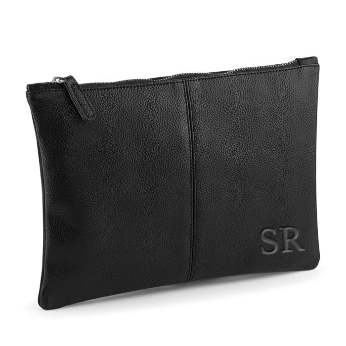 Carnaby Embossed Initial Tonal Weekend Accessory Pouch