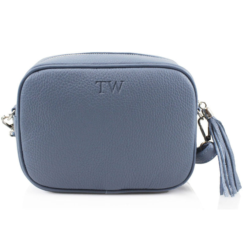 Personalised Leather Tonal Embossed Crossbody Bag