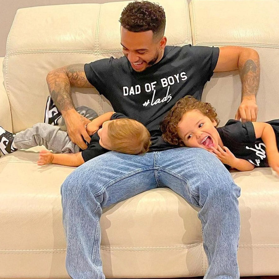 Aston Dad Of Boys/Hashtag Lads Matching Black T-Shirts