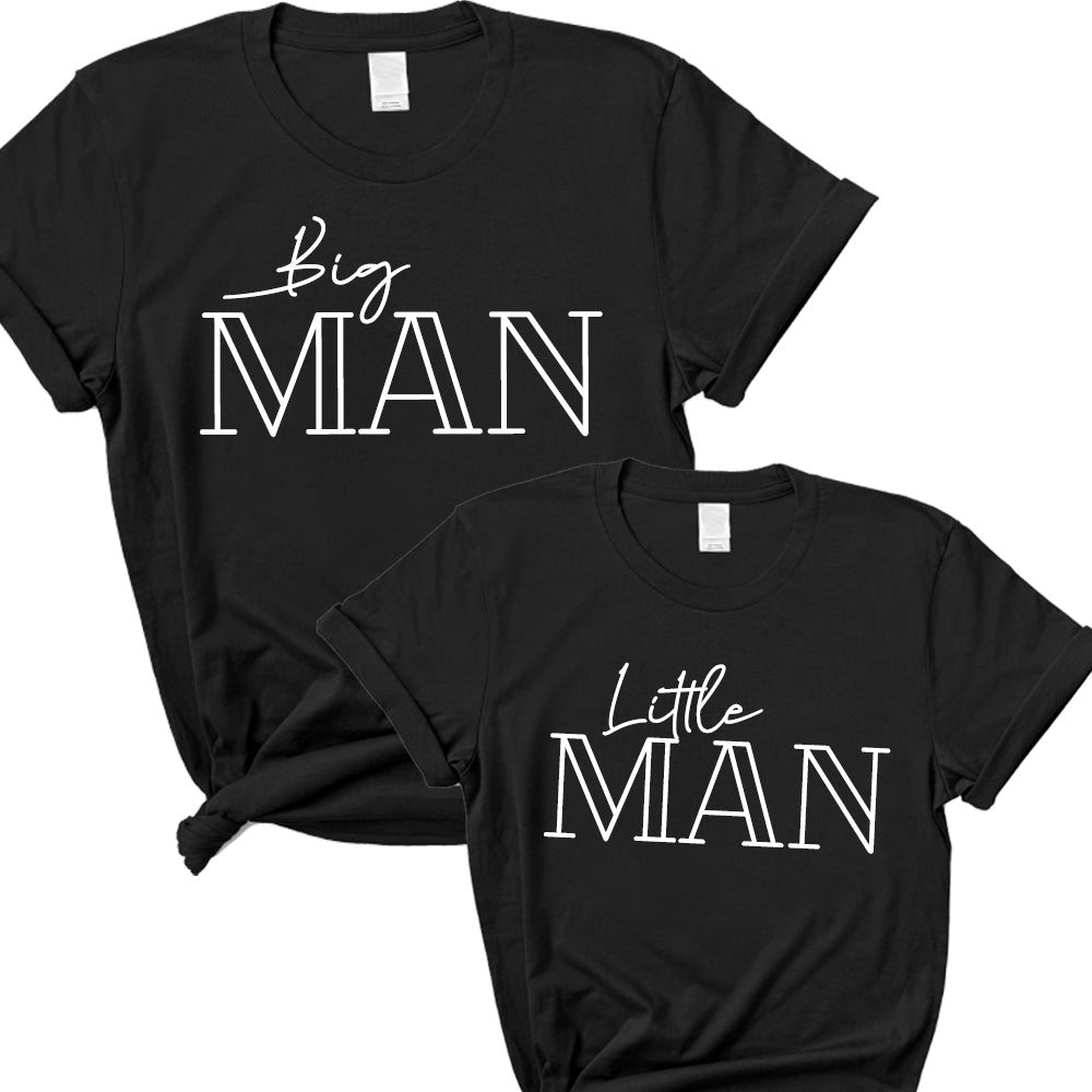 Milano Big Man & Little Man Matching Black T-Shirts