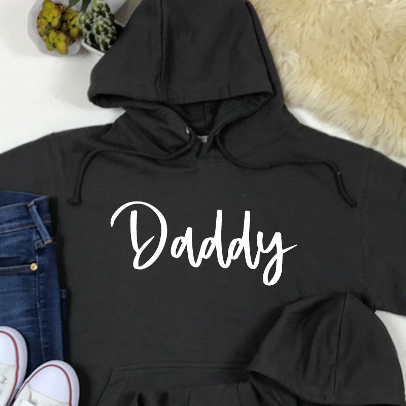 Daddy & Daddy's Bestie Chelsea Script Hoodies (MRK X)