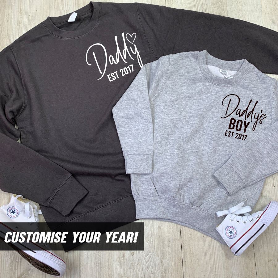 Daddy & Daddy's Boy Established Matching Sweatshirts (MRK X)