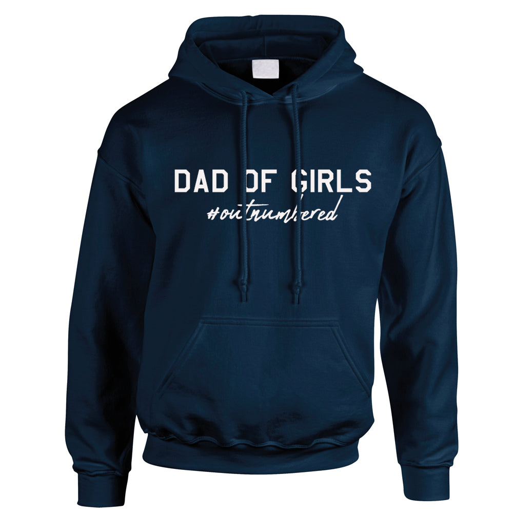 Dad Of Girls Hashtag Outnumbered Hoodie (MRK X)