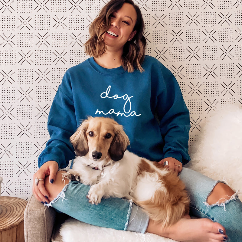 Dog Mama Retro Script Sweatshirt