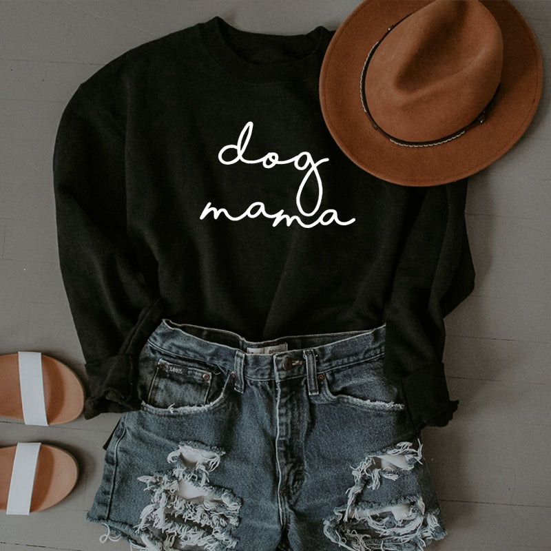 Dog Mama Retro Script Sweatshirt