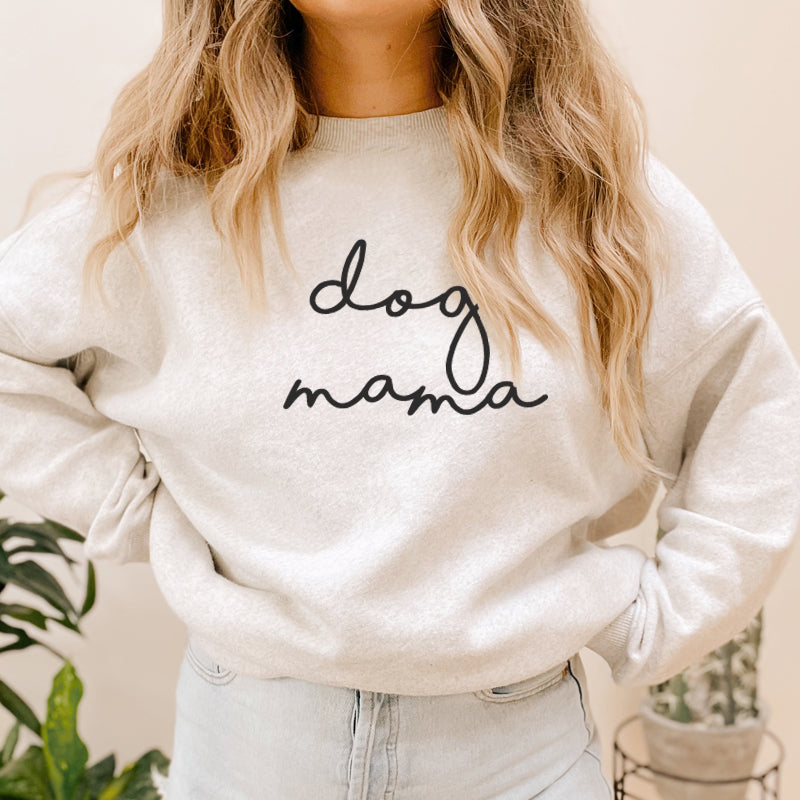 Dog Mama Retro Script Sweatshirt