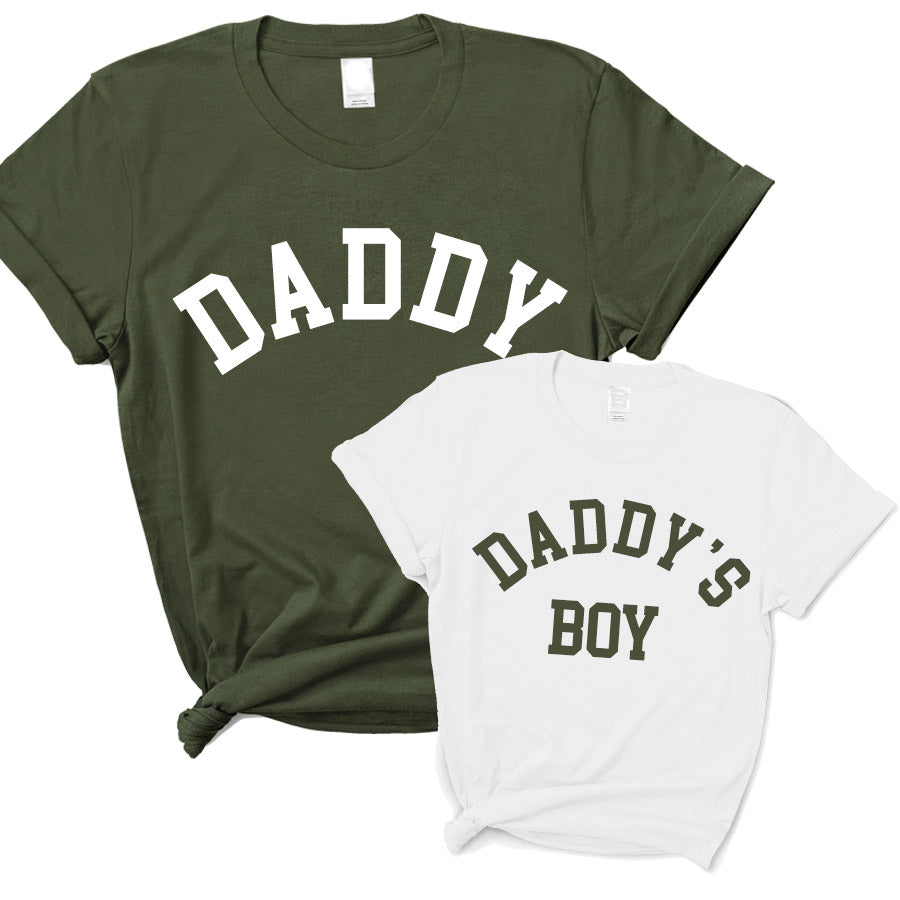 Daddy & Daddy's Boy College Matching T-Shirts