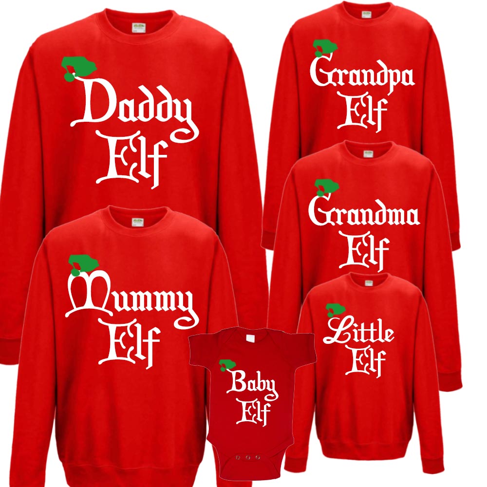 Elf Family Matching Christmas Sweatshirts (MRK X)