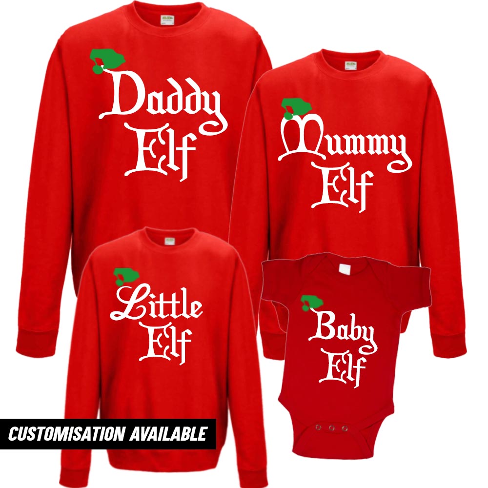 Elf Family Matching Christmas Sweatshirts (MRK X)