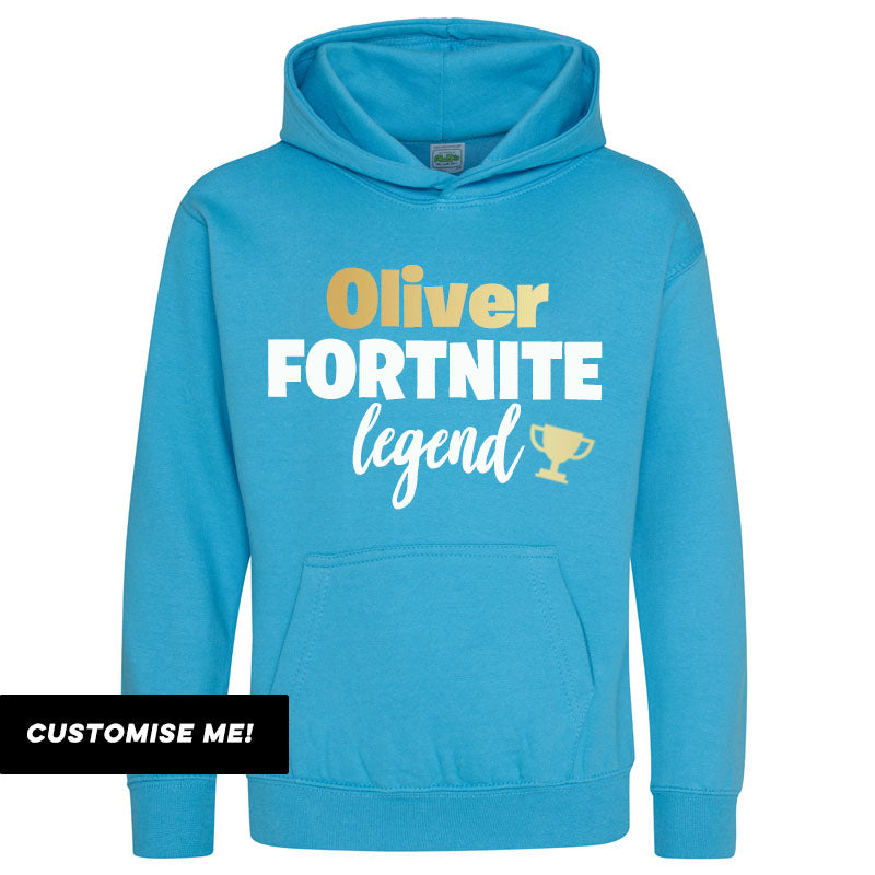 Personalised Gaming Legend Kids Hoodie (MRK X)
