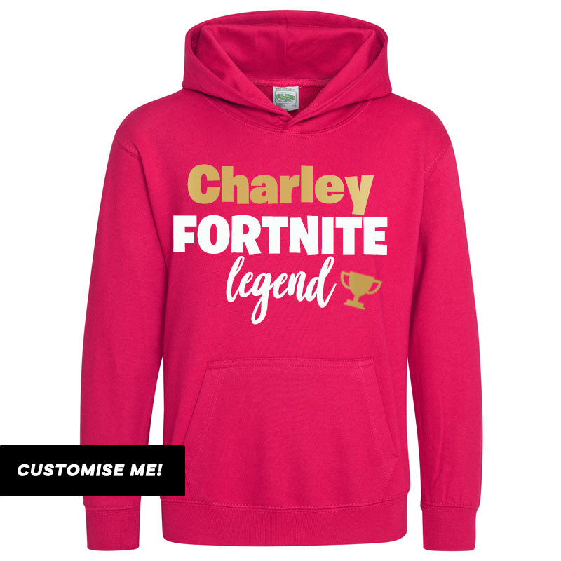 Personalised Gaming Legend Kids Hoodie (MRK X)
