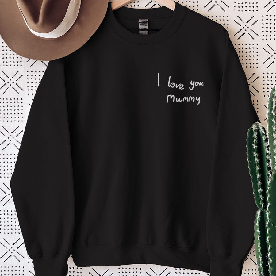 Customised Handwriting Embroidered Sweatshirt