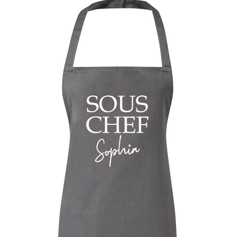 Personalised Daddy & Sous Chef Matching Aprons (MRK X)