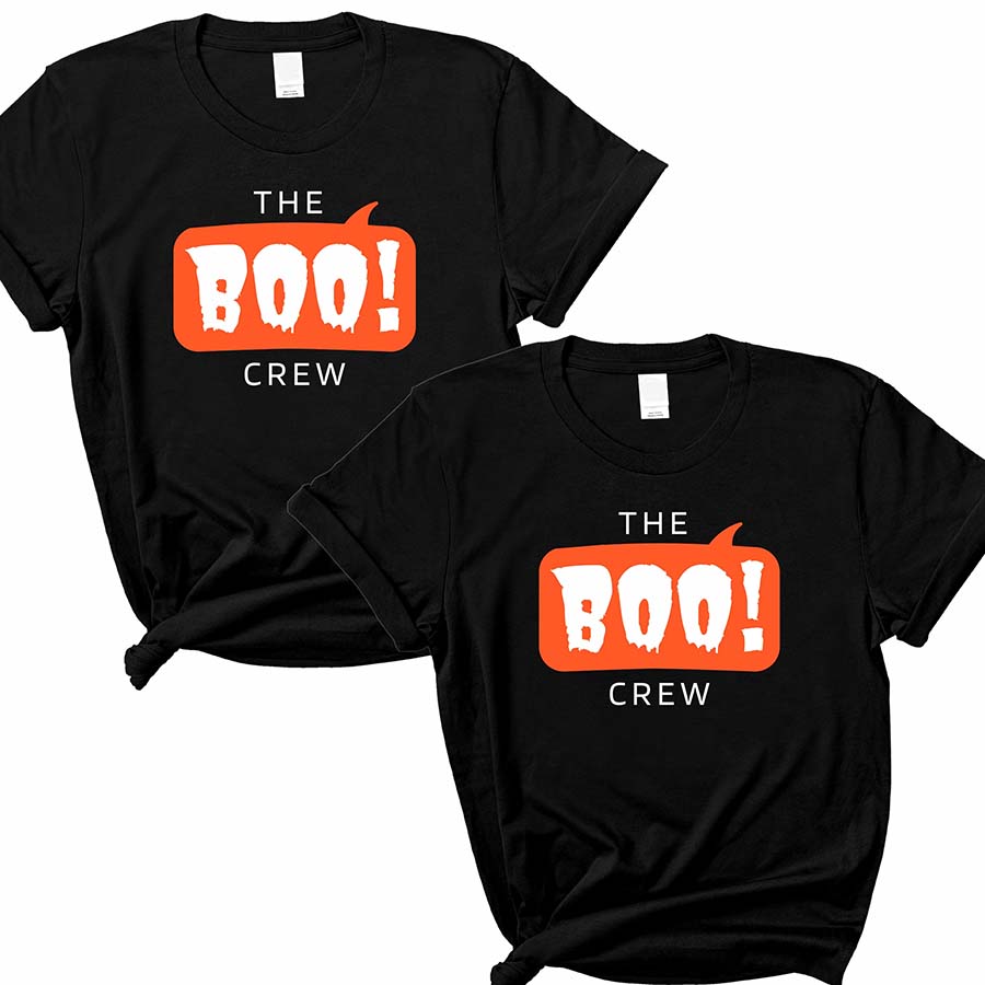 The Boo Crew Matching Kids Halloween T-Shirts- Black