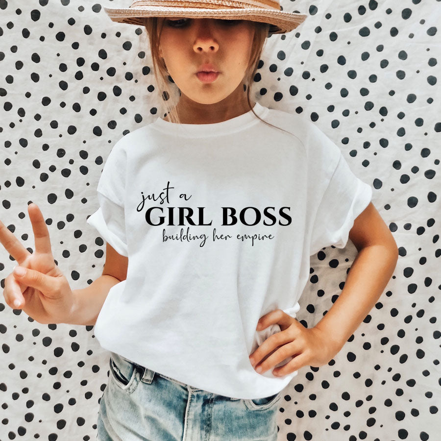 Just A Girl Boss Empire White T-Shirt
