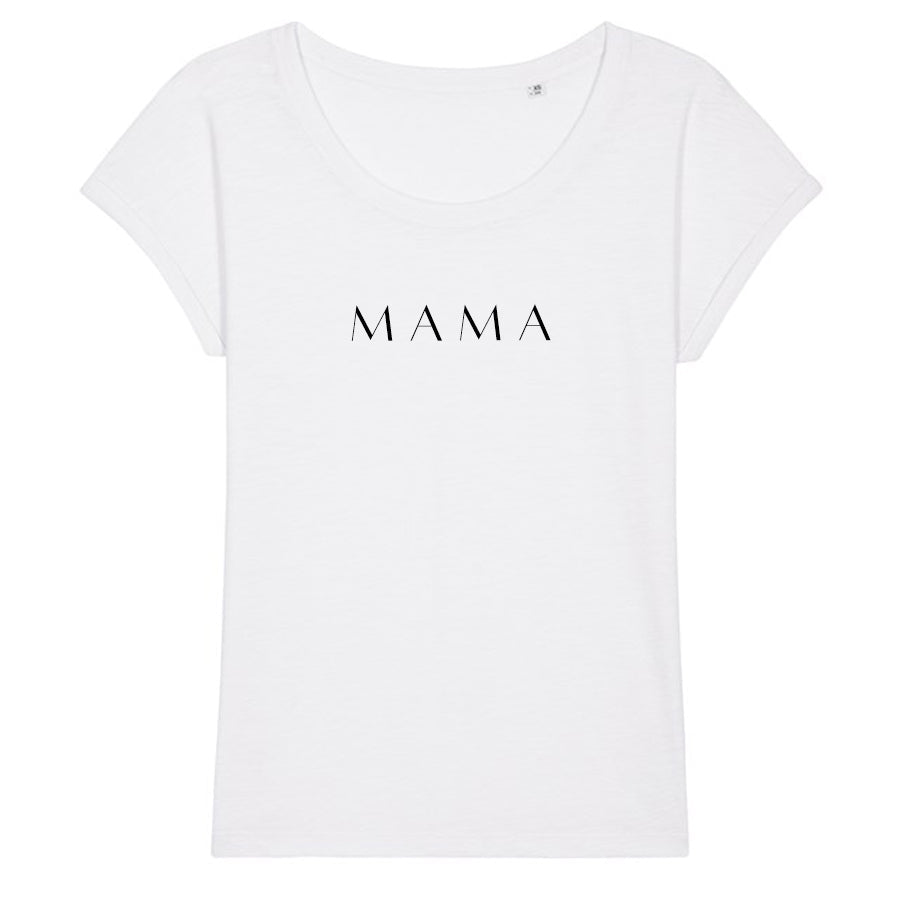 Lounge Mama Roll-Sleeve Slub T-Shirt