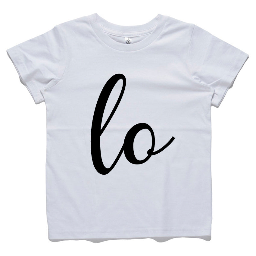 Lo-ve Split Slogan Matching T-Shirts (MRK X)