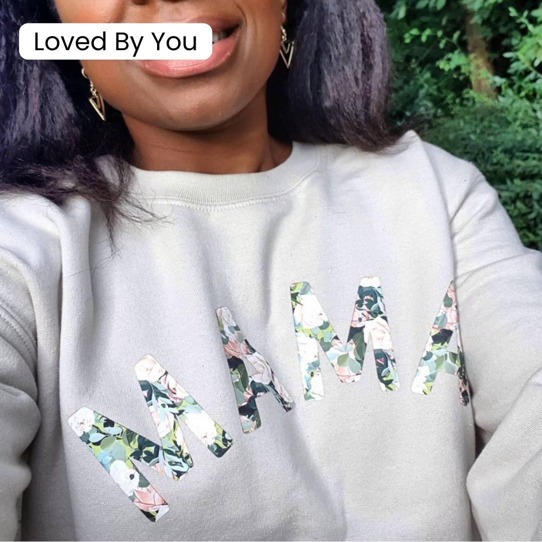 Mama Floral Print Sweatshirt