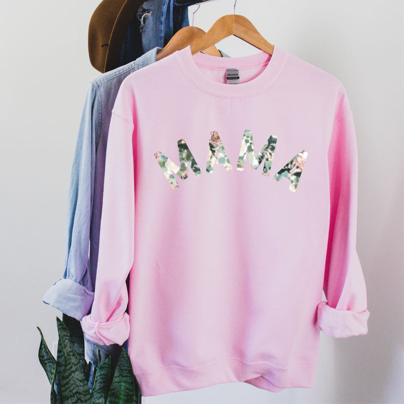 Mama Floral Print Sweatshirt