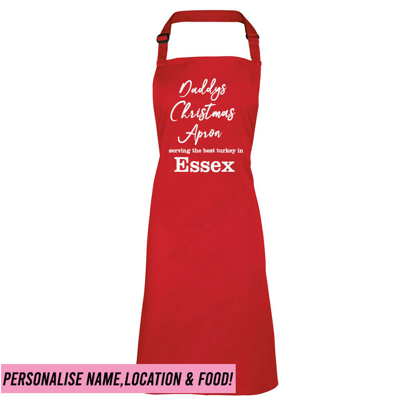 Personalised 'Serving The Best' Christmas Apron (MRK X)