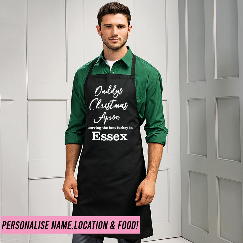 Personalised 'Serving The Best' Christmas Apron (MRK X)