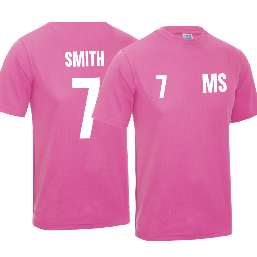 Personalised Glory Initial & Number Back Poly Tee  (MRK X)