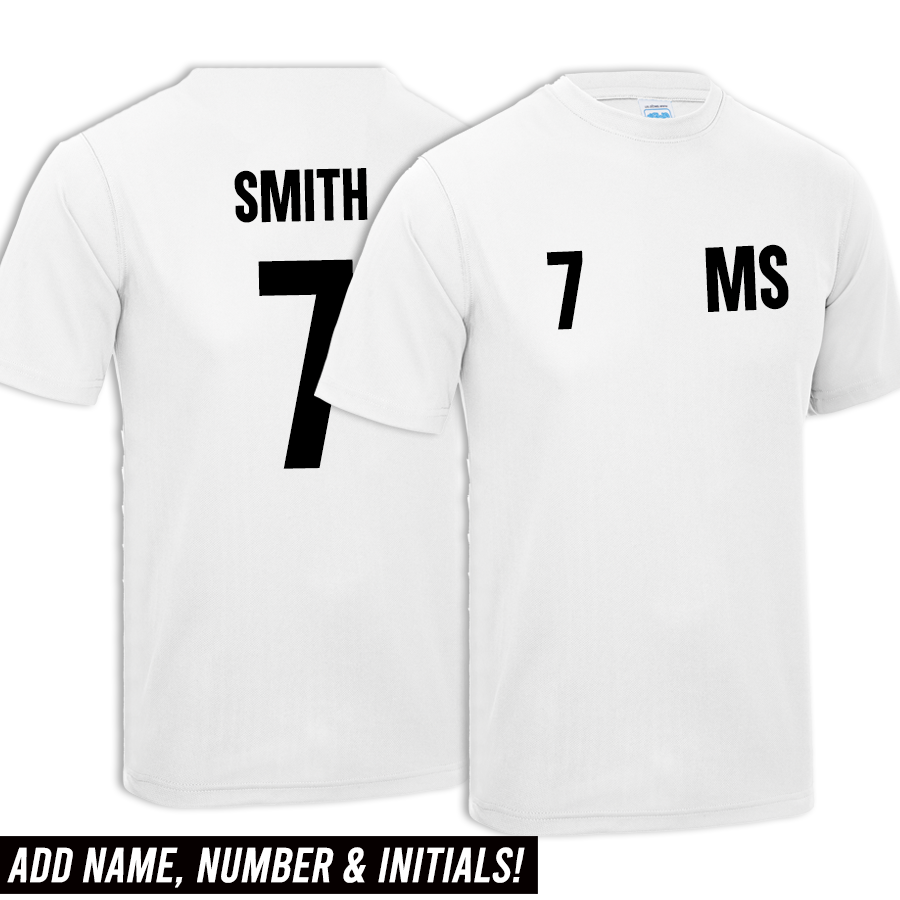 Personalised Glory Initial & Number Back Poly Tee  (MRK X)