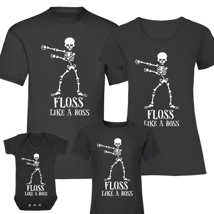 Flossing Skeleton Family - Black - (MRK X)