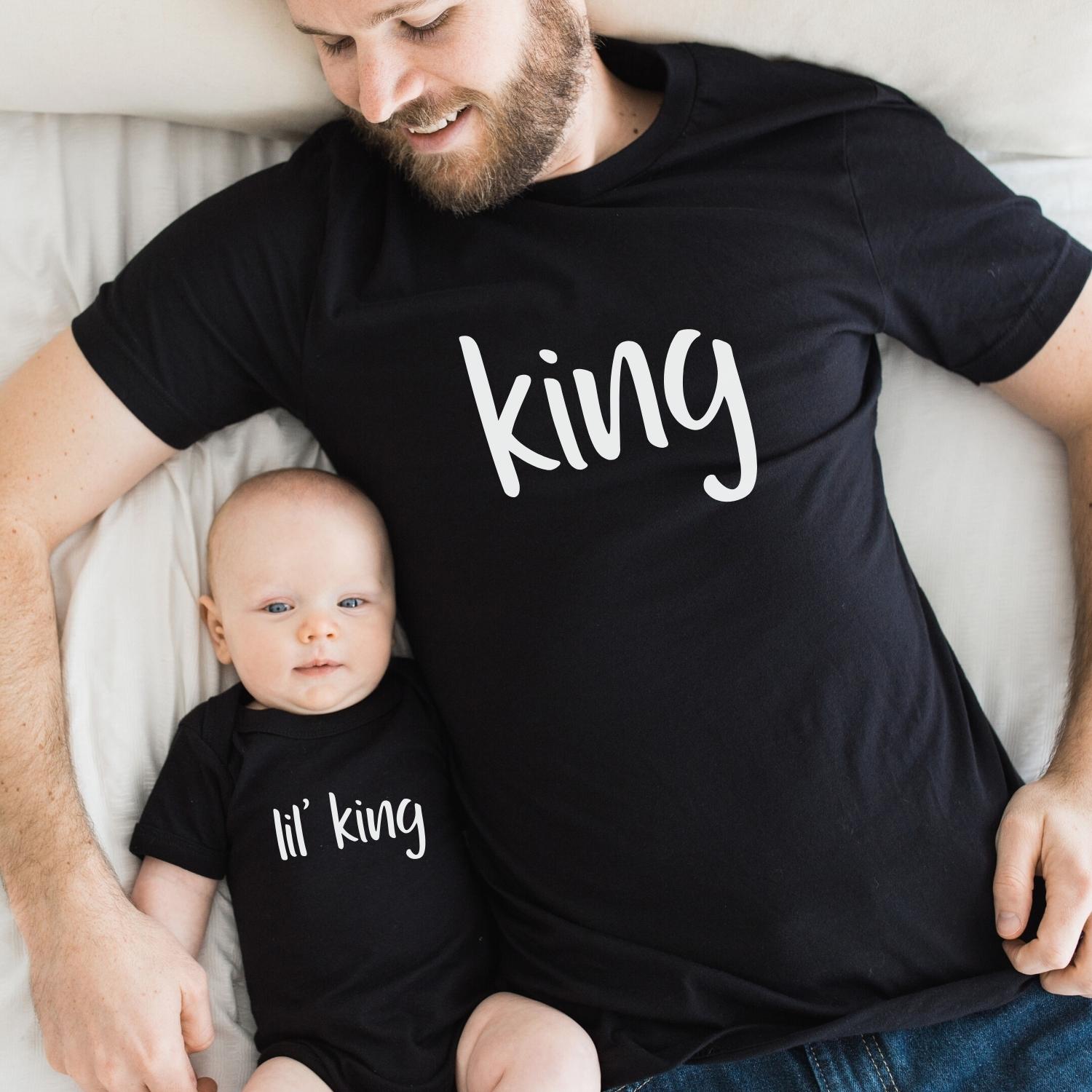 King & Lil' King Matching T-Shirt/Bodysuit