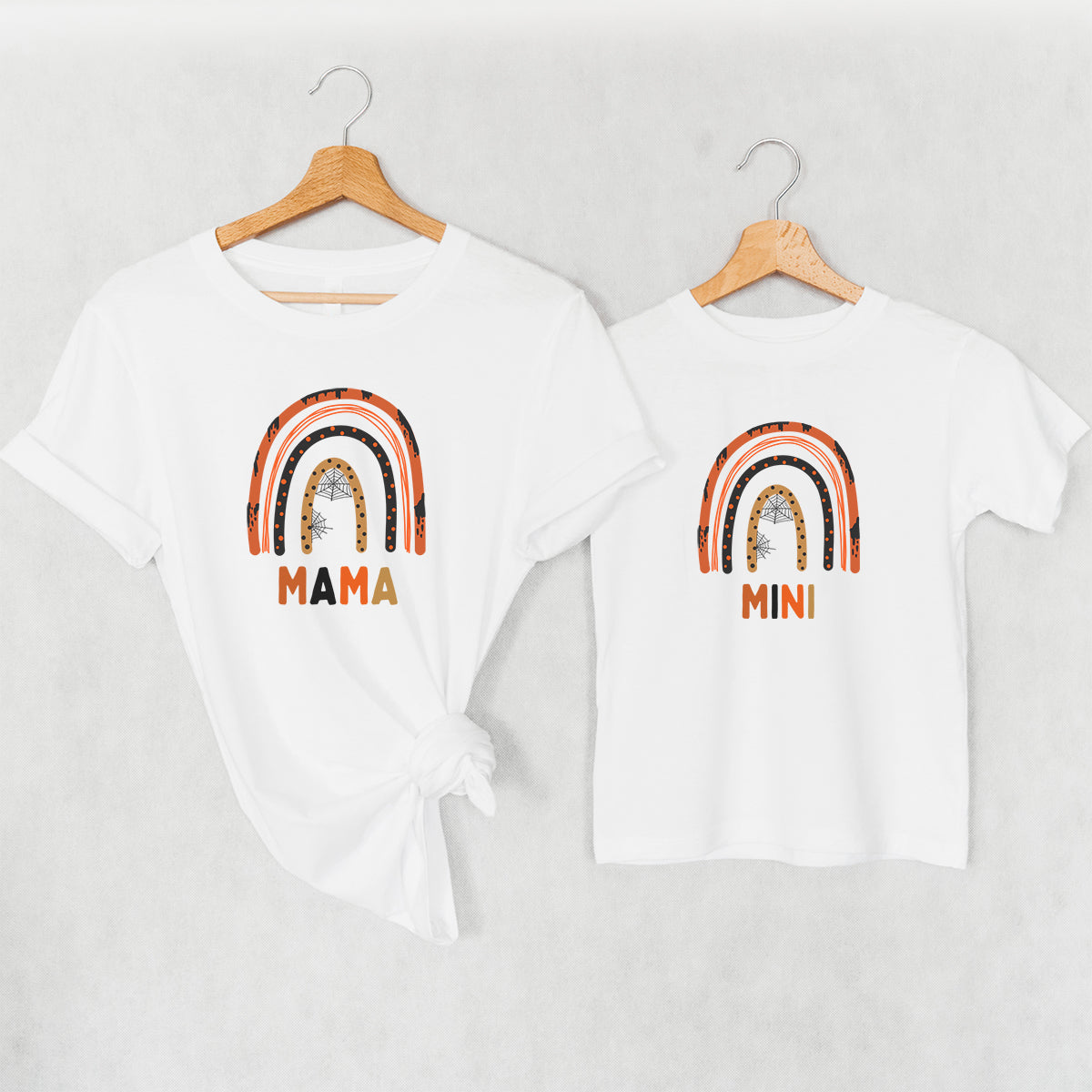 Mama & Mini Spooky Rainbow Matching Halloween T-Shirts