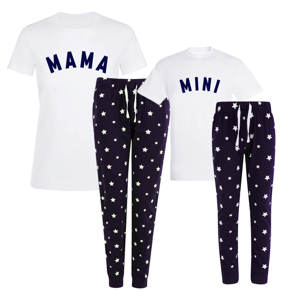 Mama & Mini Mum & Kid Matching Star Pyjamas