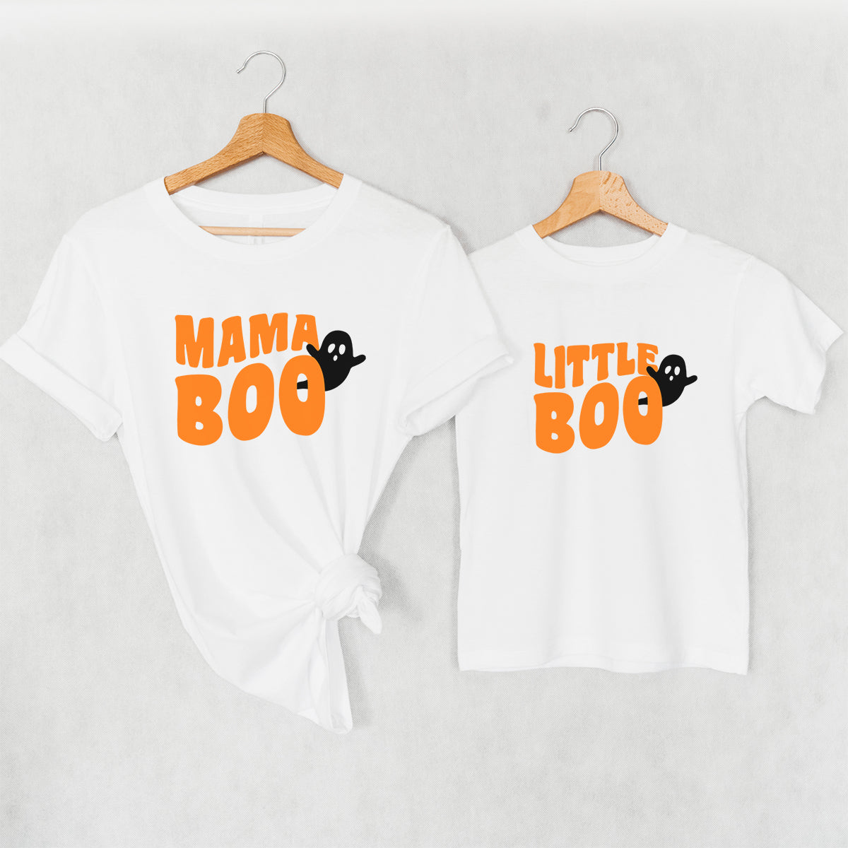 Mama Boo & Little Boo Matching Halloween T-Shirts