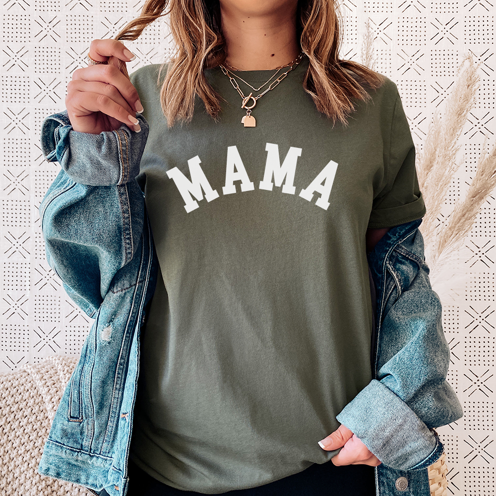 Mama College Military Green T-Shirt