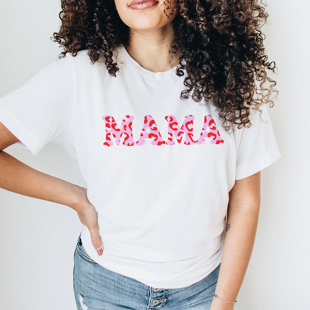 Mama Pink Leopard T-Shirt