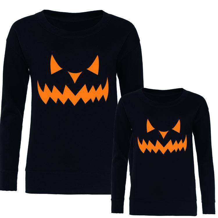 Halloween Pumpkin Family Matching Sweaters - Black (MRK X)