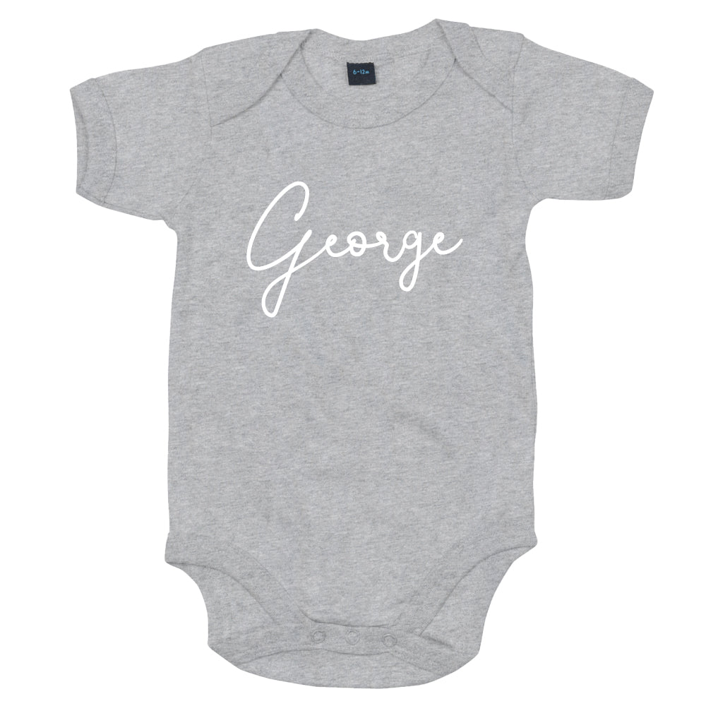 Classic Personalised Script Name Baby Vest (MRK X)