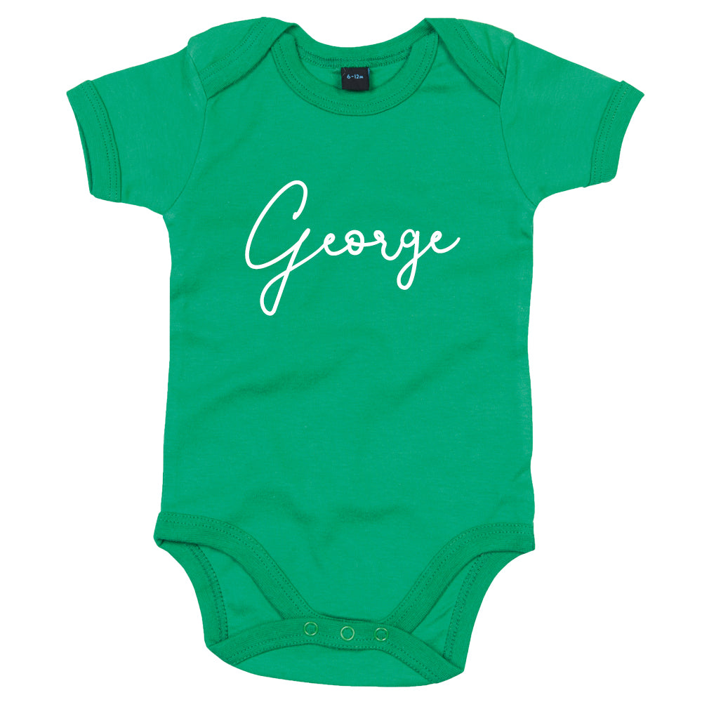 Classic Personalised Script Name Baby Vest (MRK X)