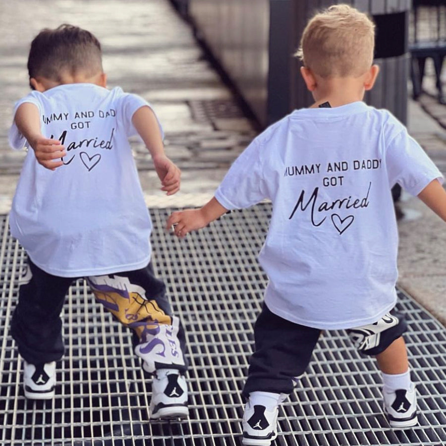 Sarah & Aston Mummy & Daddy Got Married Kids T-Shirts