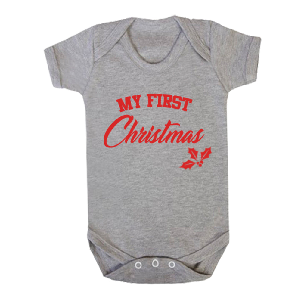 First Family Christmas Sweatshirt & Bodysuit Set Heather Grey (MRK X)