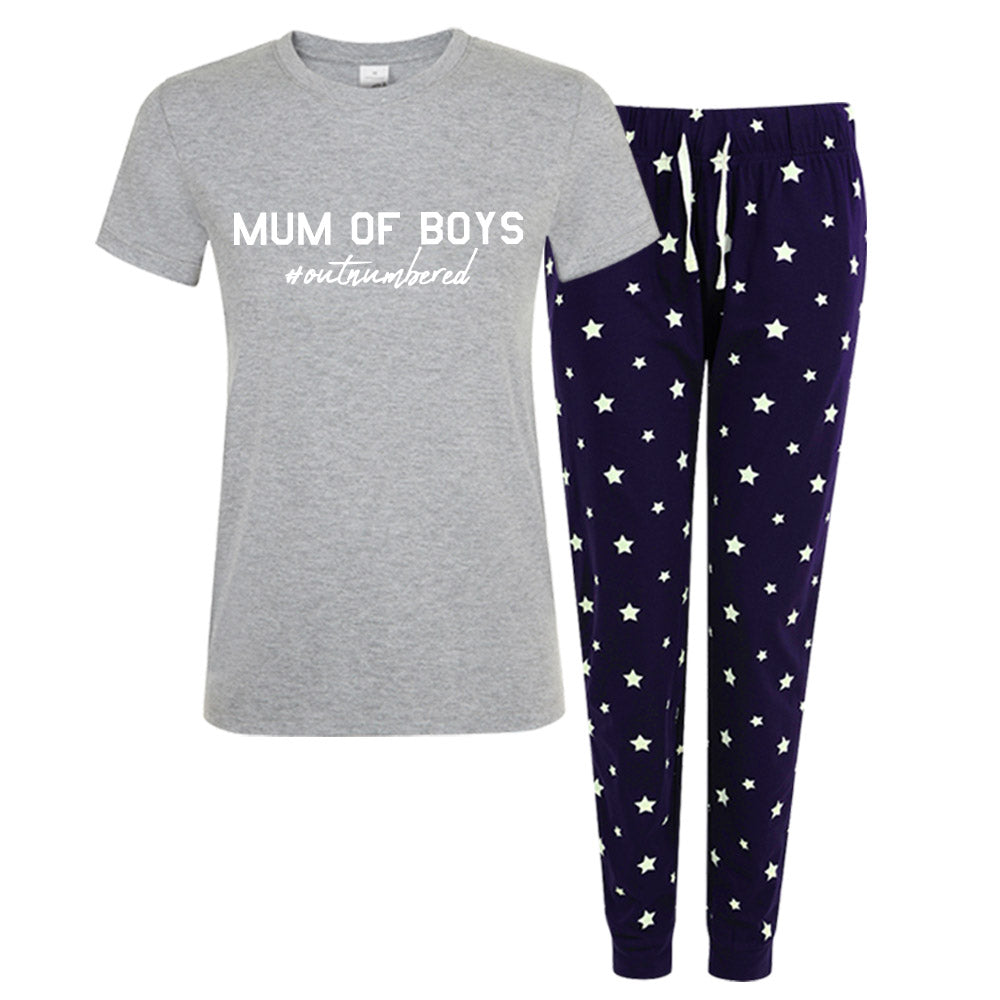 Mum Of Boys Outnumbered Womens Star Pyjamas